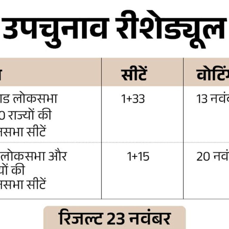 यूपी, पंजाब, केरल में उपचुनाव की तारीख बदली:14 सीटों पर अब 13 की जगह 20 नवंबर को वोटिंग, त्योहारों की वजह से शेड्यूल बदला