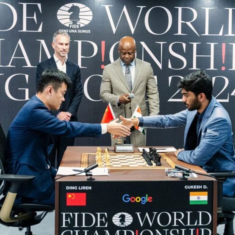 वर्ल्ड चेस चैंपियनशिप-गुकेश और लिरेन का छठा मैच बराबर रहा:फाइनल में लगातार तीसरा मुकाबला ड्रॉ, फाइनल स्कोर 3-3 से बराबर