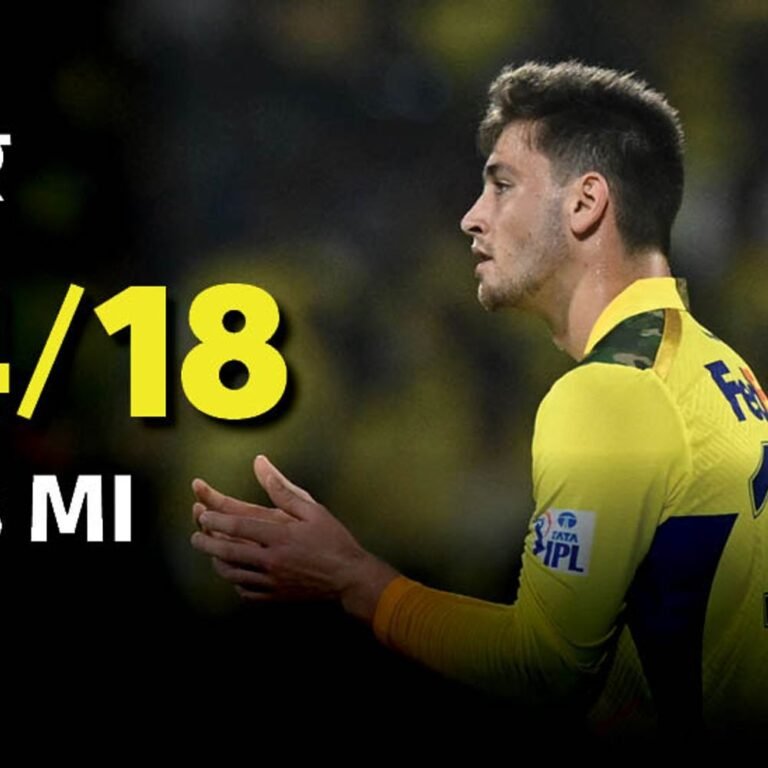 CSK के नए स्पिनर का कमाल, MI की बल्लेबाजी ध्वस्त:नूर-खलील की घातक गेंदबाजी से चेन्नई ने मुंबई को 4 विकेट से हराया