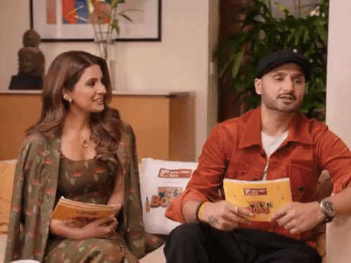 पूर्व क्रिकेटर भज्जी का पत्नी गीता बसरा संग नया शो:पहले एपिसोड में पत्नी संग पहुंचे हिटमैन रोहित शर्मा; सूर्या-बुमराह भी आएंगे