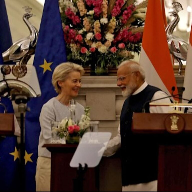 भारत-यूरोपियन यूनियन के बीच फ्री ट्रेड पर बातचीत शुरू:EU की टीम दिल्ली पहुंची; ट्रम्प के 50% टैरिफ का असर कम करने की तैयारी