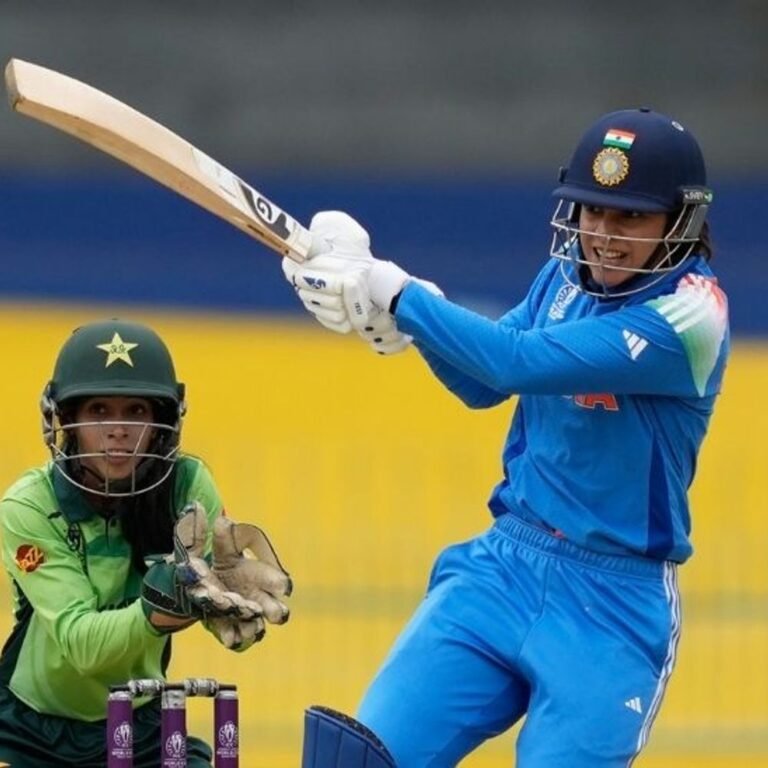 भारत Vs पाकिस्तान विमेंस वर्ल्ड कप मैच:IND ने पहला विकेट गंवाया, स्मृति मंधाना 23 रन बनाकर आउट; स्कोर 63/1