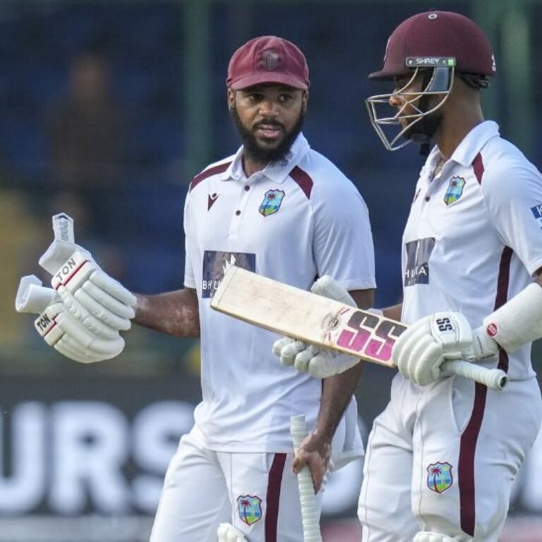 दिल्ली टेस्ट में भारत 97 रन से आगे:दूसरी पारी में वेस्टइंडीज- 173/2, होप और कैम्पबेल ने फिफ्टी लगाई; सिराज-सुंदर को 1-1 विकेट