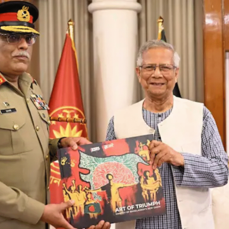 बांग्लादेश ने पूर्वोत्तर राज्यों को अपना हिस्सा बताया:मोहम्मद यूनुस ने PAK आर्मी जनरल को विवादित नक्शा गिफ्ट किया