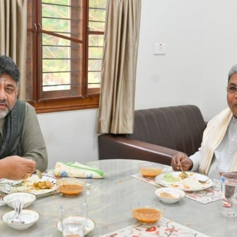 सिद्धारमैया-शिवकुमार ने CM हाउस में एकसाथ ब्रेकफास्ट किया:डिप्टी सीएम ने लिखा- कर्नाटक की प्राथमिकताओं पर चर्चा हुई; कुर्सी को लेकर खींचतान है