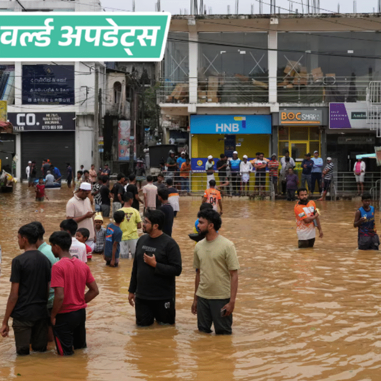 वर्ल्ड अपडेट्स:श्रीलंका में चक्रवात दितवाह से अब तक 627 की मौत, सैकड़ों लापता