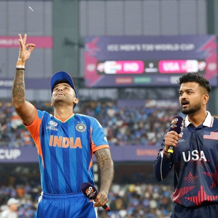 टी-20 वर्ल्डकप मैच- अभिषेक शर्मा जीरो पर आउट:अली खान ने कृष्णमूर्ति के हाथों कैच कराया; USA के खिलाफ भारत का स्कोर 25/1