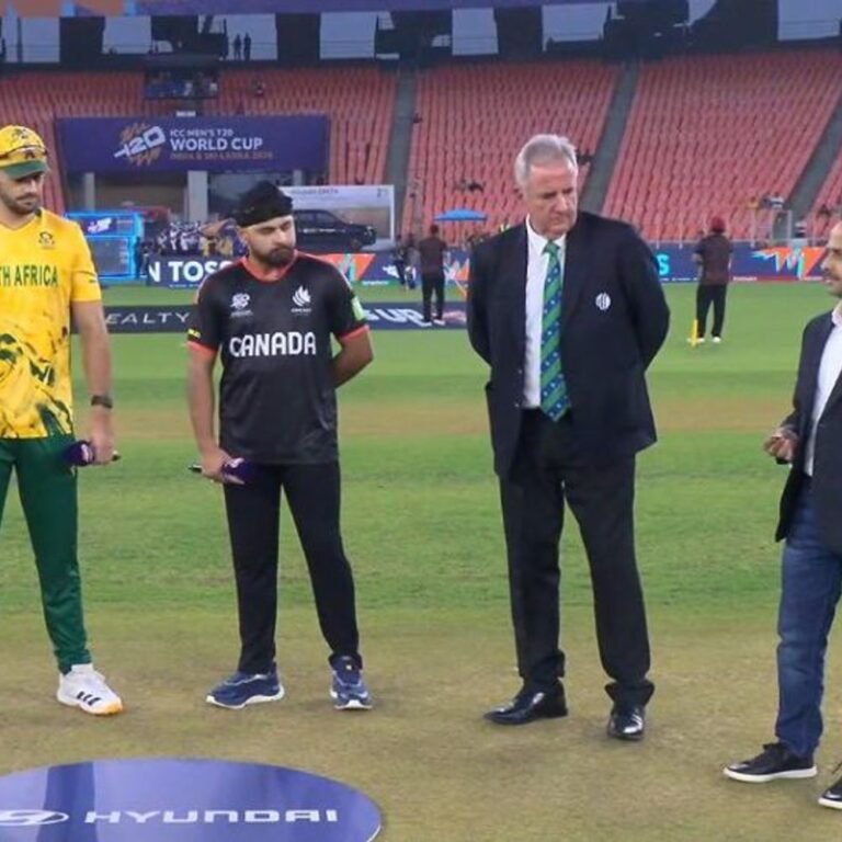 टी-20 वर्ल्डकप- कनाडा ने टॉस जीतकर गेंदबाजी चुनी:साउथ अफ्रीका ने पहले ओवर में 7 रन बनाए, मार्करम-डी कॉक नाबाद