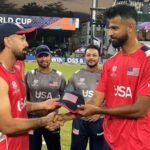 टी-20 वर्ल्डकप- पाकिस्तान ने पावरप्ले में दो विकेट गंवाए:सईम अयूब के बाद कप्तान सलमान आगा आउट; USA के शाल्कविक को दूसरा विकेट