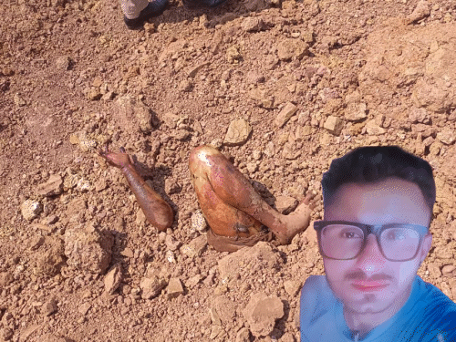 रायपुर में मिली युवक की गड़ी हुई लाश:हाथ-पैर दिख रहे थे बाहर, टैटू से हुई पहचान, 1 महीने पुराना नरकंकाल भी मिला