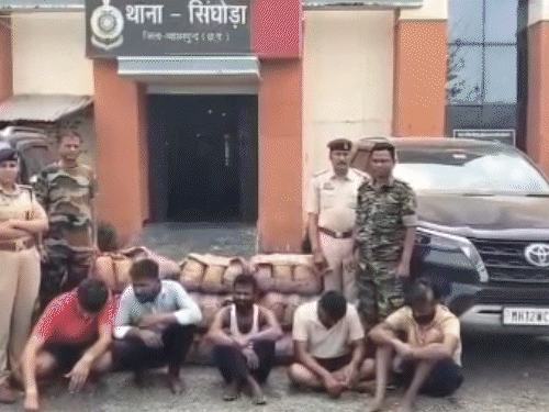 महासमुंद में लग्जरी गाड़ी से 1.5 करोड़ का गांजा मिला:ओडिशा से छत्तीसगढ़ के रास्ते महाराष्ट्र में तस्करी; 7 तस्कर गिरफ्तार