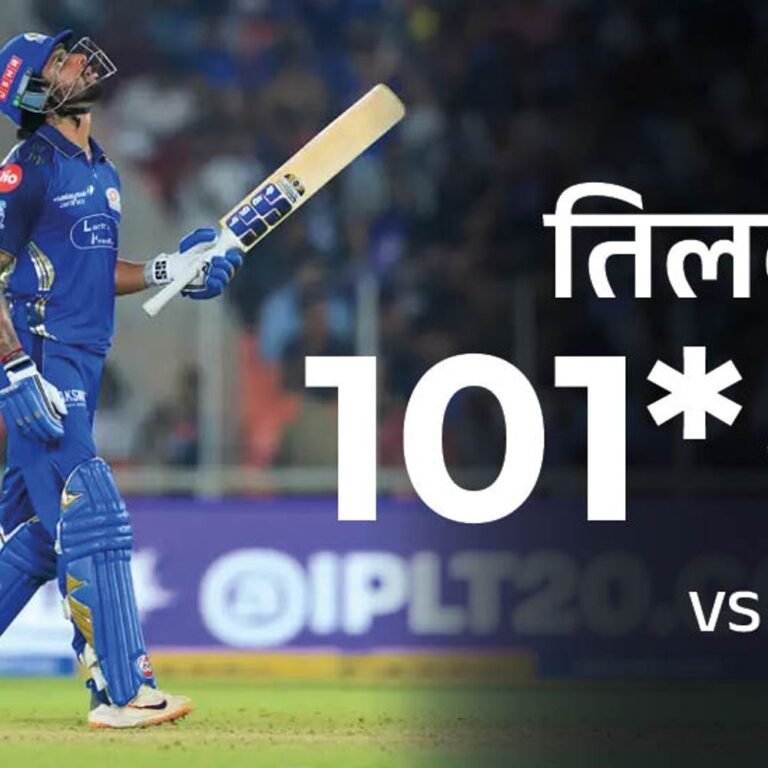 तिलक का 45 बॉल पर शतक:22 गेंदों में 19 रन बनाए थे, बाकी 82 रन 23 बॉल में बनाए