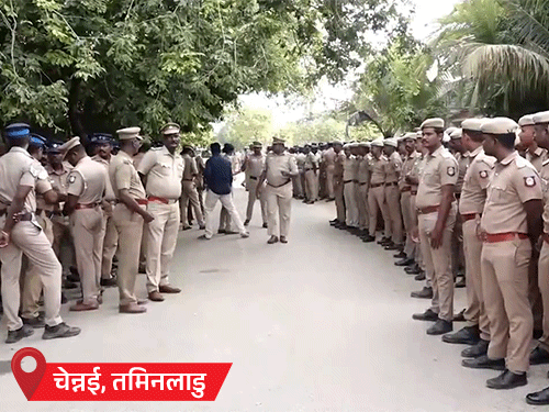 तमिलनाडु में TVK दफ्तर के बाहर भारी सिक्योरिटी:पार्टी उम्मीदवार एक वोट से जीता; शाम 4 बजे ममता बनर्जी की प्रेस कॉन्फ्रेंस