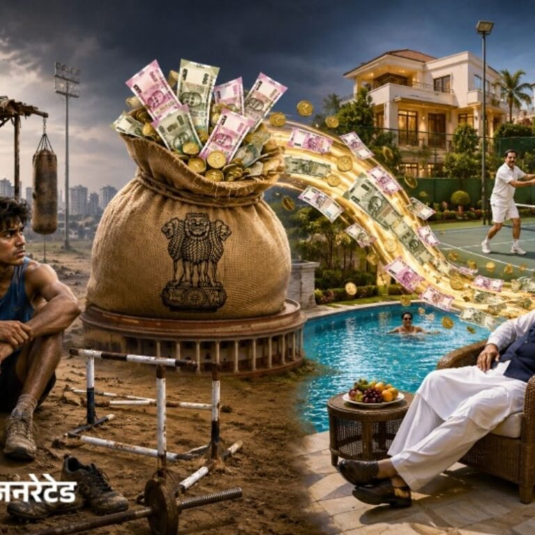 रिपोर्ट- खिलाड़ियों का पैसा अफसरों की खेल सुविधाओं पर खर्च:स्विमिंग पूल और टेनिस कोर्ट बनाए; ओलिंपिक मेडलिस्ट तैयार करने बना था NSDF