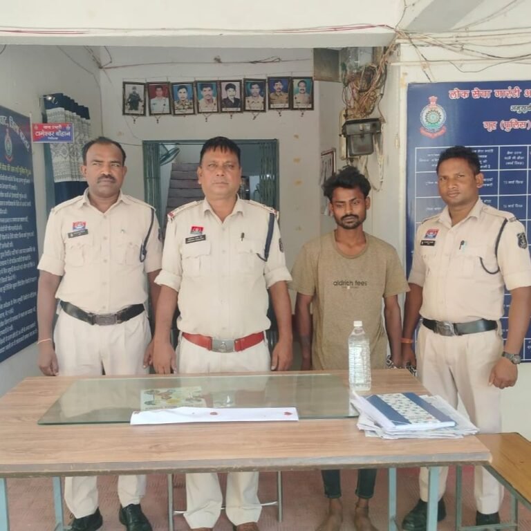 शराब के नशे में चाकू लहराकर कर रहा था गुंडागर्दी:जान से मारने की दी धमकी, पुलिस से हुई शिकायत, गिरफ्तारी के बाद भेजा जेल