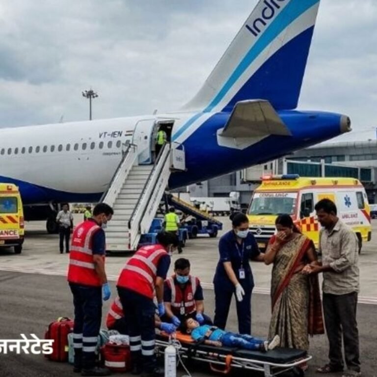 इंडिगो की अहमदाबाद-मुंबई फ्लाइट की सूरत में इमरजेंसी लैंडिंग:उड़ान के दौरान 3 साल का बच्चा बेहोश हुआ, समय पर इलाज मिलने से बची जान