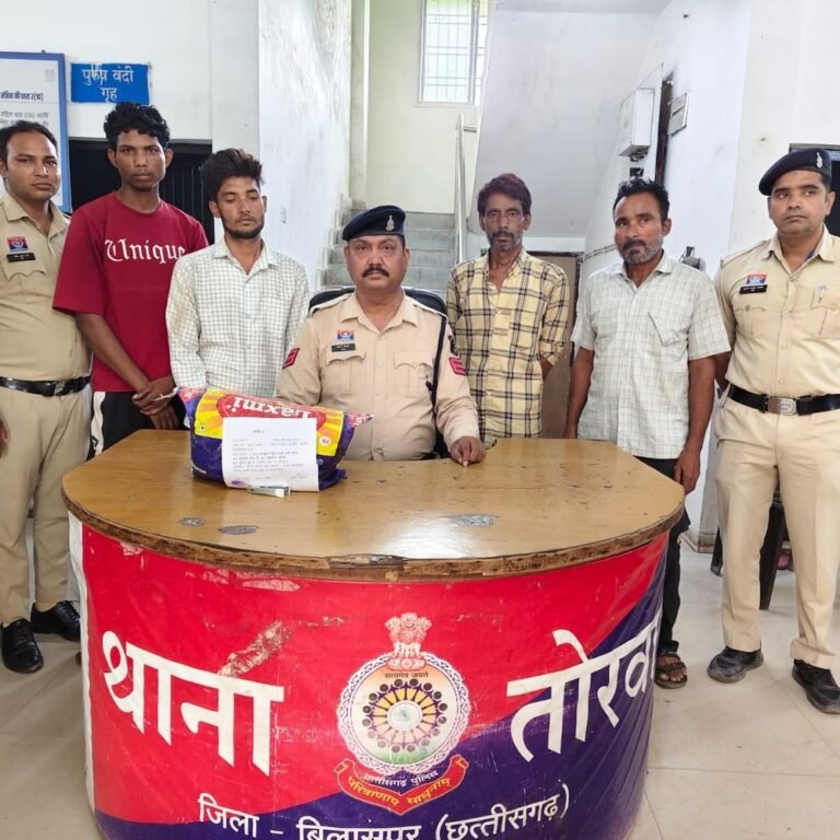 पोस्ता-डोडा तस्करी करते 4 आरोपी गिरफ्तार:बिलासपुर में 3.264 किलो माल जब्त; पुलिस को देखते ही भाग रहे थे आरोपी