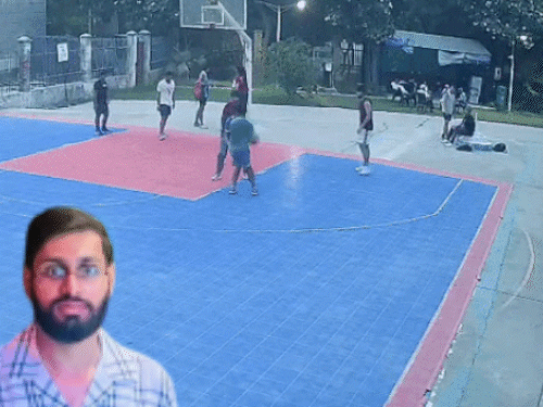 गुरुग्राम में डॉक्टर के बेटे पर गिरा बास्केटबॉल पोल,VIDEO:प्रैक्टिस मैच में हादसा, रीढ़ की हड्डी में 3 फ्रैक्चर; 2 खिलाड़ियों ने भागकर बचाई अपनी जान