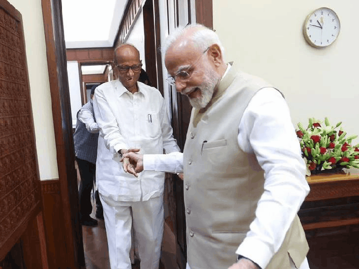 PM मोदी से मिले NCP(SP) चीफ शरद पवार:बेटी सुप्रिया सुले भी साथ थीं, एक दिन पहले CJP चीफ दीपके से मिले थे