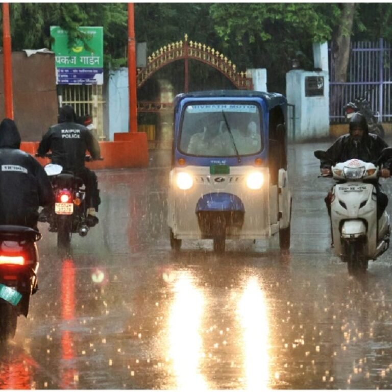 मौसम का हाल:रायपुर में ढाई घंटे में 25 एमएम पानी 11 जिलों में भारी बारिश का अलर्ट जारी