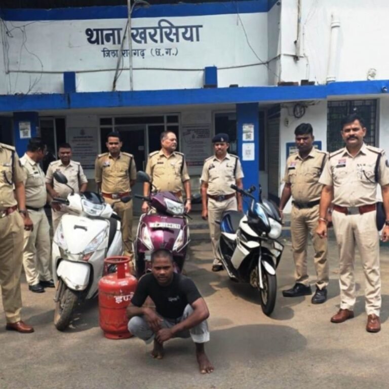 बाइक-स्कूटी और सूने मकानों में चोरी करने वाला गिरफ्तार:चोरी का सामान खंडहर में छिपाकर रखता था; रायगढ़ पुलिस ने कई वारदातों का किया खुलासा